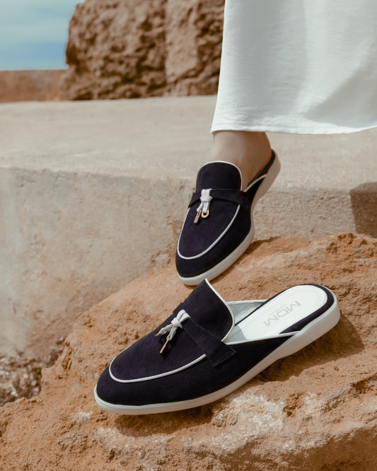 Mules Piana - Bleu